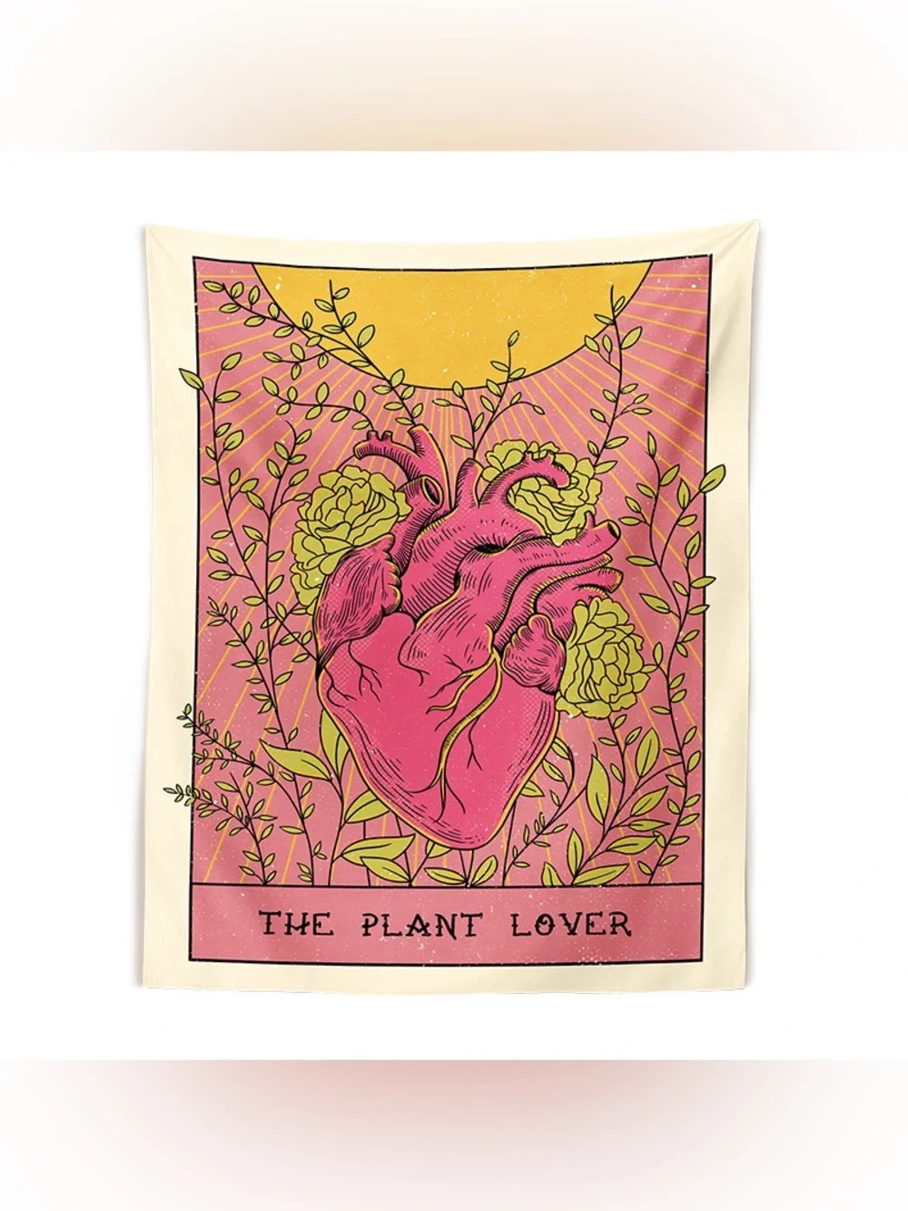 Vintage Tarot The Plant Lover Wall Decor Tapestry